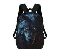 sinyumoney Black Wolf Blue Eyes Mochila Escolar Infantil Impresa En 3D Para Niños, Mochilas De Viaje, Bolsas Para Libros Para Niños Estudiantes De Primaria 17inch