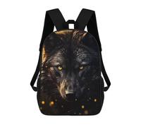 sinyumoney Black Wolf Hunter Mochila Escolar De Moda Para Estudiantes, Adecuada Para Niños Y Niñas, Mochila Informal Para Viajes Al Aire Libre, Esencial Para El Día A Día 17inch