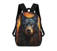 sinyumoney Black Wolf Painting Mochila Escolar Resistente Al Agua, Mochila Escolar De Negocios Para Hombres/mujeres 17inch