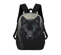 sinyumoney Black Wolf Portrait Mochila Escolar Grande Y Ligera, Mochila Informal Para El Campus, Actividades Al Aire Libre, Viajes Y Deportes 17inch