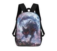 sinyumoney Black Wolf with Red Eyes Mochila Ligera Informal Para El Día A Día, Mochila Escolar Para Hombres/mujeres 17inch