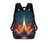 sinyumoney Blast Off Space Rocket Mochila Escolar Infantil Impresa En 3D, Mochila Informal De Moda Para Niños, Mochila De Viaje De Alta Capacidad Para Libros Para Niños 17inch