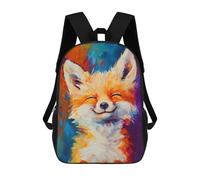 sinyumoney Blissful Cute Fox Mochila Escolar Infantil Impresa En 3D Para Niños, Mochilas De Viaje, Bolsas Para Libros Para Niños Estudiantes De Primaria 17inch