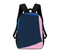sinyumoney Blue And Pink Art Mochilas Para Niños Y Estudiantes, Mochilas Escolares Impresas En 3D, Mochilas Para Estudiantes De Primaria Y Secundaria Para Niños Y Niñas 17inch