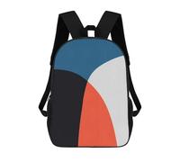 sinyumoney Blue And Red Art 2 Mochilas De Moda Impresas En 3D 17inch Mochila Escolar Informal Para Niños De Primaria Y Secundaria