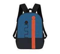 sinyumoney Blue And Red III Mochila, Mochila Escolar Impresa En 3D, Bolsa Para El Almuerzo Escolar, Mochila De Viaje, Mochila Para Amigos, Mochila Escolar Para Niñas Y Niños 17inch