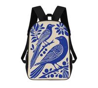 sinyumoney Blue Bird Illustration Mochila Escolar Para Secundaria Y Preparatoria. Mochila Informal Para Hombres, Mujeres Y Adolescentes. 17inch