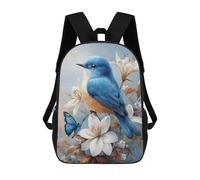 sinyumoney Blue Bird with Butterfly Mochilas Escolares Para Ordenador, Ideales Para El Colegio/trabajo/viajes, Acampadas, Aventuras Al Aire Libre Y Viajes Diarios 17inch