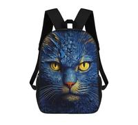 sinyumoney Blue Cat 17inch Mochilas Escolares Impresas En 3D, Mochilas Escolares De Moda Para Niños De Primaria Y Secundaria