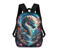 sinyumoney Blue Dragon Angry Fantasy Mochila Escolar Grande Resistente Al Agua Para Portátil Para Niñas, Niños Y Adolescentes 17inch