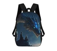 sinyumoney Blue Dragon Appearance Mochilas Para Niños Mochila Escolar De Moda Mochila Escolar Impresa En 3D Para Niños Estudiantes De Primaria Y Secundaria 17inch