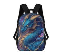 sinyumoney Blue Dragon Artwork Mochila Escolar Infantil De 17 Pulgadas Con Estampado 3D De Películas De Anime Para Niños, Mochila De Viaje, Mochila Escolar Infantil