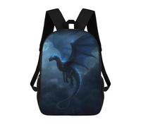 sinyumoney Blue Dragon Fantasy Artwork -1 Mochila Escolar Grande Para Niños Para El Campus, Actividades Al Aire Libre, Viajes Y Deportes 17inch