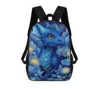 sinyumoney Blue Dragon Fantasy Artwork-3 Mochila Escolar De Moda, Mochila Para Material Escolar, Mochila Impermeable Informal Para Acampar, Aventuras Al Aire Libre Y Viajes Diarios 17inch