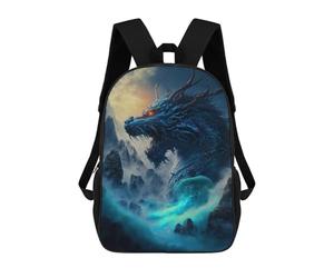 sinyumoney Blue Dragon Fantasy Artwork Mochila Escolar Resistente Al Agua Para Ordenador Portátil Para La Escuela/trabajo/viajes 17inch