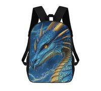 sinyumoney Blue Dragon Fantasy Artwork Mochila Grande Para Portátil Resistente Al Agua Para La Escuela - Perfecta Para Viajes, Trabajo Y Uso Diario 17inch