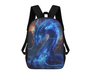sinyumoney Blue Dragon Flame Mochila Escolar Infantil Impresa En 3D Para Niños, Mochilas De Viaje, Bolsas Para Libros, Mochila Escolar Infantil 17inch