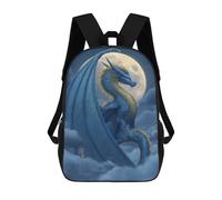 sinyumoney Blue Dragon Moonlit Sky Mochila Escolar, Mochila Informal, Mochila De Día, Mochila Escolar, Mochila De Trabajo, Mochila De Viaje Para Adolescentes, Niñas, Niños, Mujeres Y Hombres 17inch