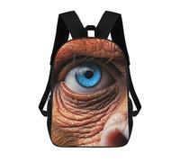 sinyumoney Blue Eyed Monkey Charm Mochila Escolar Ligera Para Aeropuerto, Estudiantes Universitarios, Mochila Para Hombres, Mujeres Y Adolescentes 17inch