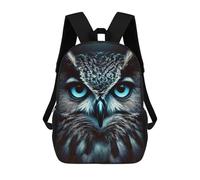 sinyumoney Blue-Eyed Owl Portrait Mochila Escolar De 17 Pulgadas Impresa En 3D Mochilas Infantiles Mochila Genial Impresa En 3D Para Niños De Primaria Y Secundaria