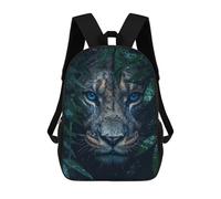 sinyumoney Blue-Eyed Tiger in Shadows Mochila Escolar Impresa En 3D Para Niños Y Niñas, Mochila Escolar, Mochila De Viaje Para Niños 17inch
