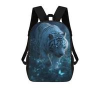 sinyumoney Blue-Eyed White Tiger in Forest Mochilas Escolares Mochila Escolar Ligera Mochila De Día Mochila Escolar Para La Universidad Para Niños/Niñas/Adolescentes 17inch