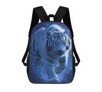 sinyumoney Blue-eyed White Tiger Mochilas Infantiles Mochila Escolar Impresa En 3D Para Niños Mochilas De Viaje Bolsas Para Libros Para Niños 17inch Mochila Escolar