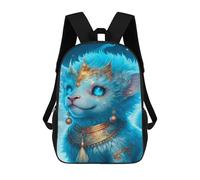 sinyumoney Blue Fantasy Cat Jewelry Set Mochilas Infantiles Impresas En 3D De 17 Pulgadas. Mochila Escolar Informal Impresa En 3D Para Niños De Primaria Y Secundaria.