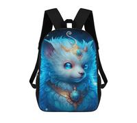 sinyumoney Blue Fantasy Fox Necklace Mochila Escolar Resistente Al Agua, Mochila De Viaje, Bolsa Para Computadora Para Hombres, Mujeres Y Adolescentes 17inch