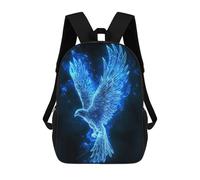 sinyumoney Blue Fire Eagle Mochila Escolar Para Niñas Y Niños, Mochilas De Gran Capacidad, Mochilas Ligeras Para Niños Y Estudiantes 17inch