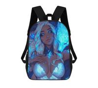 sinyumoney Blue Fox Fantasy Artwork Mochilas Escolares Para La Escuela Secundaria, Preparatoria, Universidad Y Viajes Para Niños/niñas/adolescentes 17inch