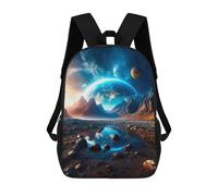 sinyumoney Blue Glow Mochila Escolar Infantil Impresa En 3D 17inch Mochilas De Moda Para Niños De Primaria Y Secundaria