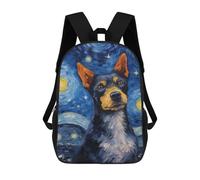 sinyumoney Blue Heeler Dog Mochila Escolar, Mochila Infantil Para Niños Y Adolescentes, Regalos, Mochilas De Día Con Impresión 3D, Mochila Escolar, Mochila Para Libros 17inch