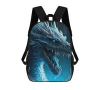 sinyumoney Blue Ice Dragon Fantasy Artwork -1 Mochila Escolar Grande Resistente Al Agua Para Portátil Para La Escuela/trabajo/viajes 17inch
