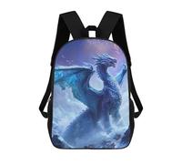 sinyumoney Blue Ice Dragon Fantasy Artwork Mochila Escolar Para El Trabajo, Negocios, Universidad, Escuela Para Hombres/mujeres 17inch
