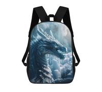 sinyumoney Blue Ice Dragon Mochila Escolar Infantil, Mochilas Impresas En 3D, Mochilas Escolares De Moda Para Niños De Primaria Y Secundaria 17inch