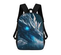sinyumoney Blue Ice Dragon Portrait Mochilas Impresas En 3D Para Niños, Mochila Escolar, Mochila Informal Para Exteriores, Mochila Informal De Moda Para Niños, Lindas Bolsas De Viaje 17inch
