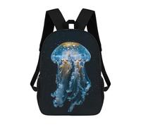 sinyumoney Blue Jellyfish Mochila Infantil Para Niñas, Mochila Escolar 3D, Mochila Para Niños Pequeños, Mochila Informal De Día, Mochila Escolar De Moda 17inch