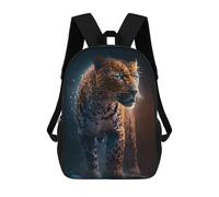 sinyumoney Blue Leopard Mochila Escolar Infantil Con Impresión 3D, Mochila Escolar Informal Para Niños De Primaria Y Secundaria 17inch