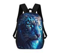 sinyumoney Blue Leopard Portrait Mochila Infantil De Moda Divertida Mochila Escolar Para Niños Y Adolescentes Con Impresión 3D Para Niños 17inch