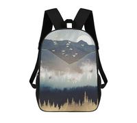 sinyumoney Blue Mountain Mist Mochila Escolar Grande Y Ligera, Mochila Informal Para El Campus, Actividades Al Aire Libre, Viajes Y Deportes 17inch