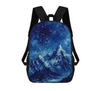 sinyumoney Blue Mountain Night Sky Mochila Escolar, Bolso De Negocios, Bolso Para Portátil Resistente Para Niñas Y Adolescentes 17inch