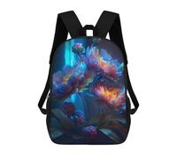 sinyumoney Blue Night Flower Mochilas Escolares Resistentes Al Agua Mochila Escolar De Negocios - Perfecta Para Viajes, Trabajo Y Uso Diario 17inch