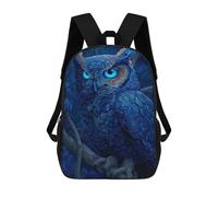 sinyumoney Blue Owl Art Print Mochila Escolar, Mochila De Viaje Para La Universidad, Mochilas Para Niñas Y Adolescentes 17inch