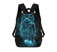 sinyumoney Blue Owl in Smoke Mochila Escolar Para Niños, Mochila Escolar De Gran Capacidad Para Niños, Mochila Escolar 3D, Regalos Para Niños 17inch