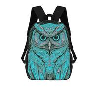 sinyumoney Blue Owl Mochila Escolar Impermeable Para Ordenador Portátil Para Adolescentes, Chicas, Chicos, Mujeres Y Hombres 17inch