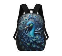 sinyumoney Blue Peacock Artwork Mochila Escolar Impresa En 3D Mochila Escolar De Moda Para Niños Mochilas Para Niños Estudiantes De Secundaria 17inch
