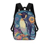 sinyumoney Blue Penguin on A Tree Branch - Surreal Nature Art Mochila Ligera Informal Para El Día A Día, Ideal Para La Escuela, Viajes, Trabajo Y Uso Diario 17inch