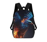 sinyumoney Blue Phoenix Mochila Escolar Grande Resistente Al Agua Para Portátil Para Niñas, Niños Y Adolescentes 17inch