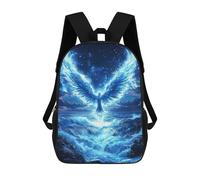 sinyumoney Blue Phoenix Rising Over Ocean Mochila Escolar Para Secundaria Y Preparatoria. Mochila Informal Para Adolescentes, Chicas, Chicos, Mujeres Y Hombres. 17inch